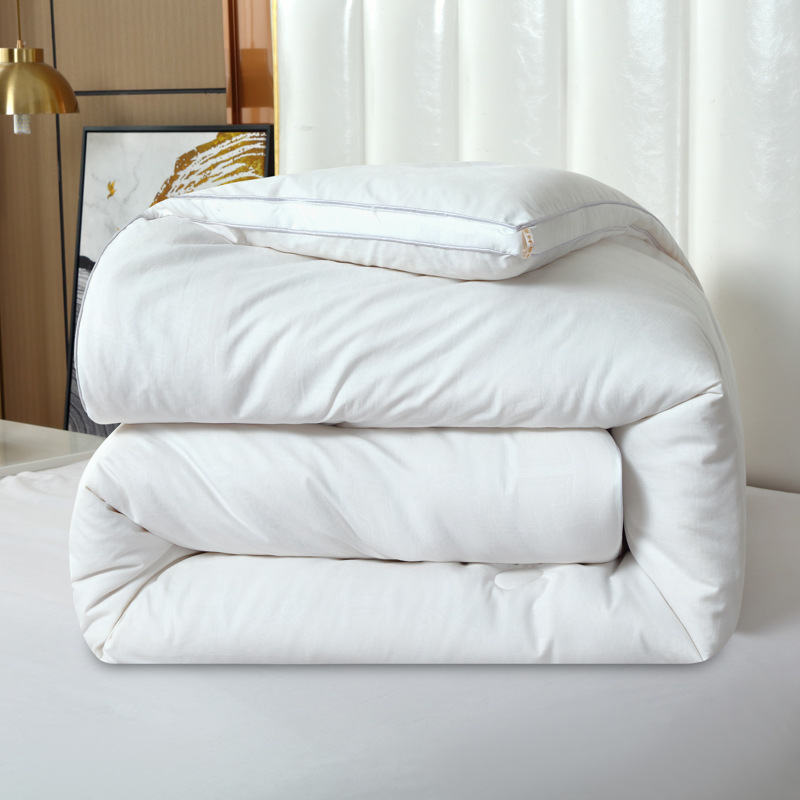 南极人全棉提花大豆纤维被子立体加厚保暖秋冬被芯单双人贡缎亲肤
