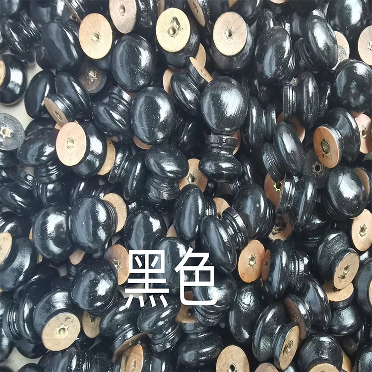 単孔の実木の取っ手の木製の引き出しの扉の日本式のシンプルな子供の部屋の戸棚の丸いボールの原木の色のドアの取っ手のロット|undefined