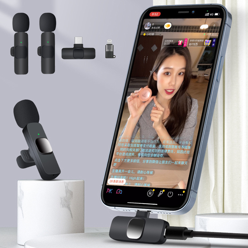 Wireless bluetooth lavalier microphone o...