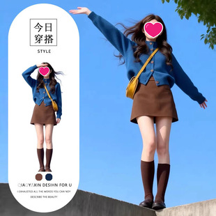 �μ�/2026�����¿�r�м�ɫ�_��ë�¸�����ɫ����ȹ�Wʽ�߶˴��