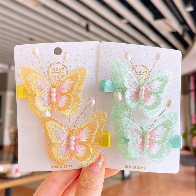 Horquilla de los niños Super lindo mariposa horquilla tocado pequeña princesa niña bebé pelo roto clip lateral accesorios para el cabello