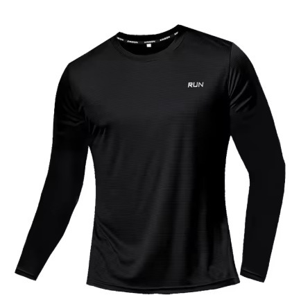 New Run Small Letter Gym Running Big Will Simple New Vitality Round Neck Casual Sports Long-Sleeved Shirt