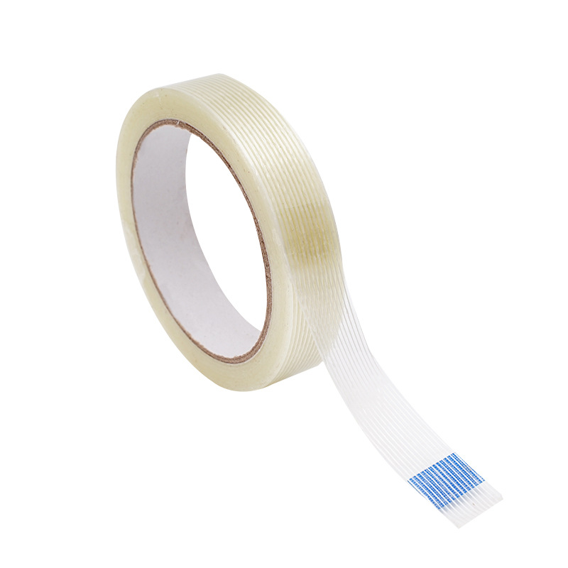 Cinta a rayas de fibra de vidrio fuerte al por mayor de fábrica Cinta de unión de batería de litio adhesiva no residual adhesiva de una sola cara