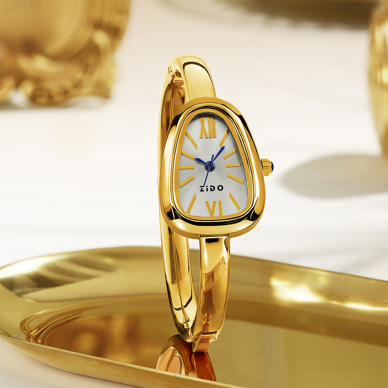 Relógio feminino ZIDO, modelo Fashion Quartz Light Luxury, com design sofisticado e pulseira oval. Produto imperdível!_voghion.com
