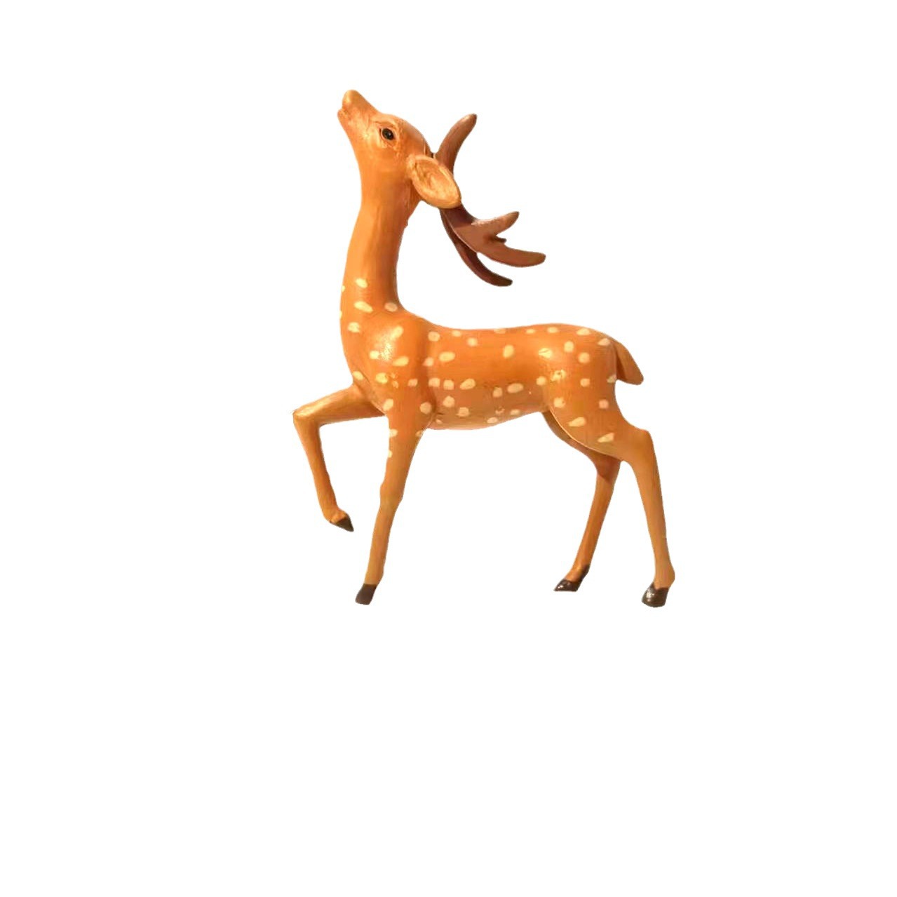 Decoraciones de micropaisaje de musgo explosivas, muñecas de decoración de plantas en macetas carnosas, simulación linda, familia de ciervos sika Zhang Wang