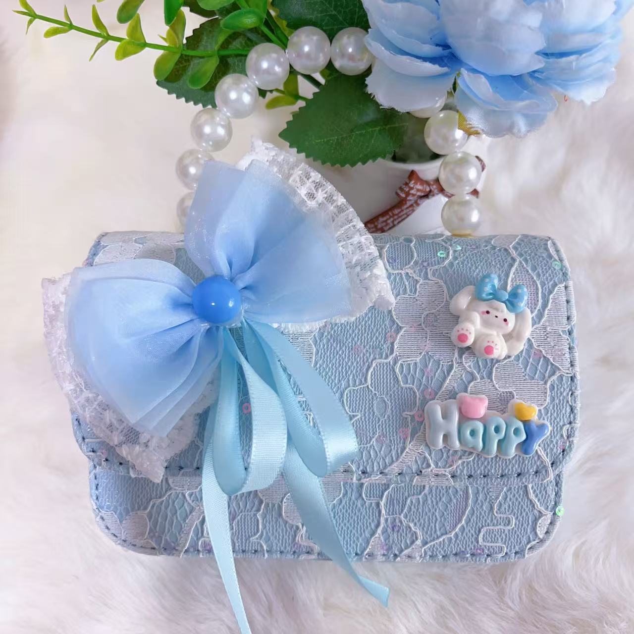 Bagos de hombro para niños primavera y verano frescos bolsos de perlas para niñas Aisha pequeña princesa bolsos de mochila de estilo extranjero