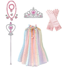 跨境热卖儿童皇冠冰雪奇缘魔法棒套装爱莎公主头饰女童王冠发饰品