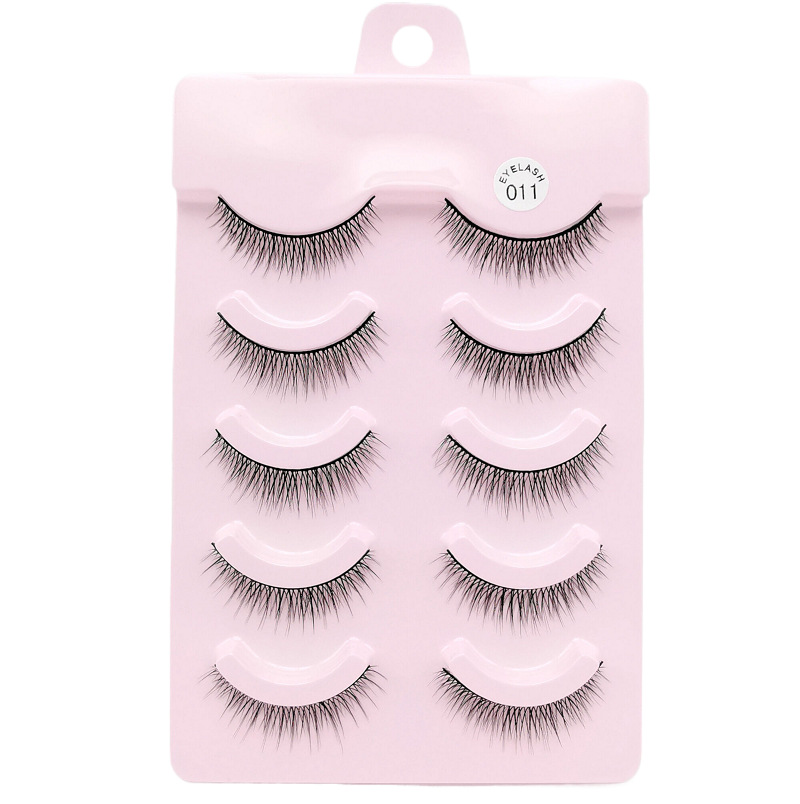 Daimengfei 009 cómic pequeño diablo pestañas postizas Barbie curling segmentado 5 pares de pestañas postizas suministro transfronterizo