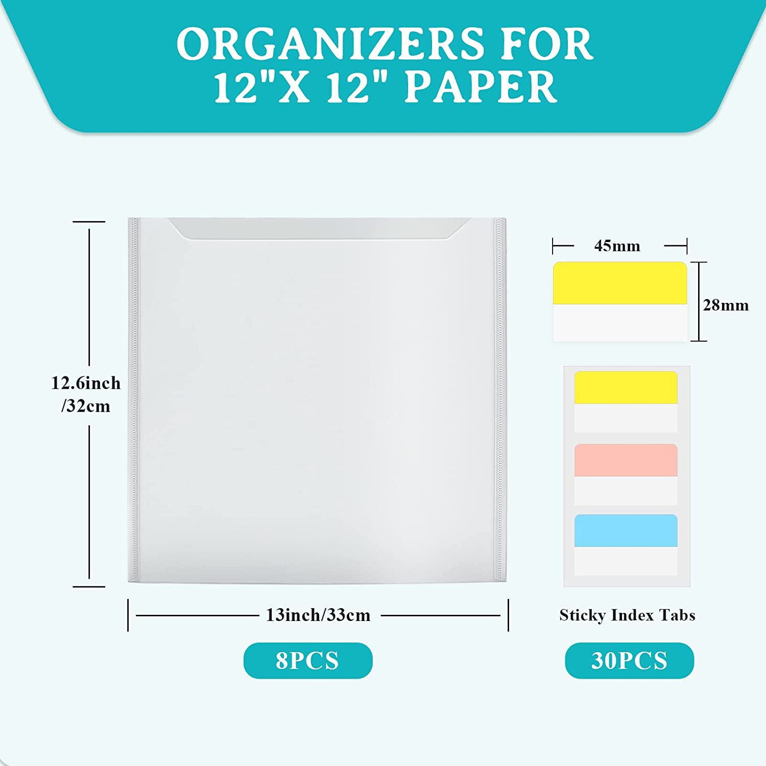 Bolsa de archivo transparente horizontal bolsa de botón PP mini papelería almacenamiento A5 BOLSA DE INFORMACIÓN 32*33cm bolsa de archivo