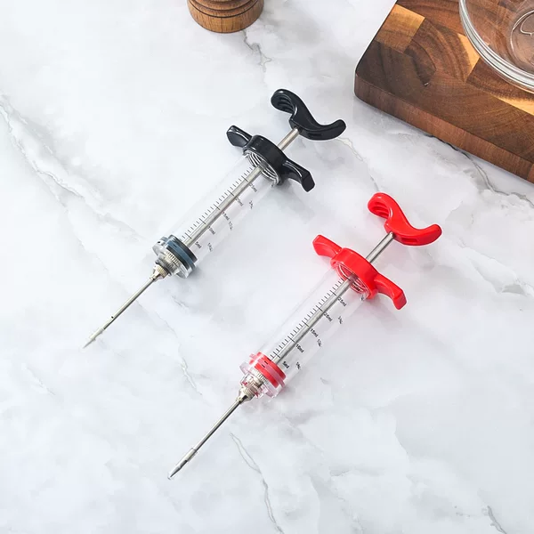 Amazon hot sale kitchen turkey syringe plastic turkey needle barbecue marinade needle seasoning injection factory in stock