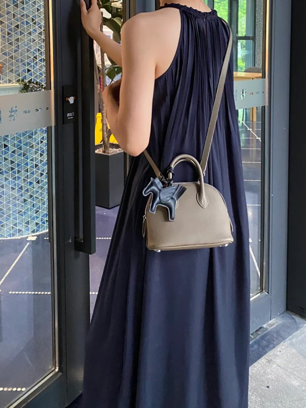 手工蜡线缝制mini贝壳包头层牛皮ev皮保龄球包手提单肩斜挎包女包|undefined