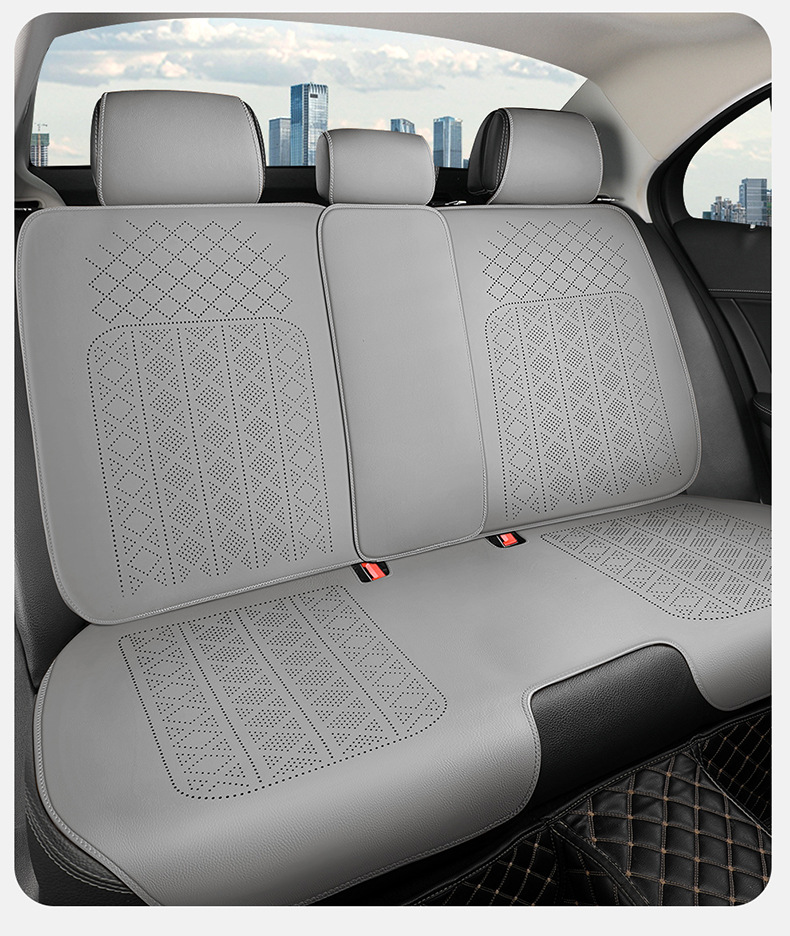 2026 New Model All-Season Universal Cowhide Texture Saddle Pad Multi-Piece Set, Wear-Resistant and Breathable Car Interior Seat Cushion