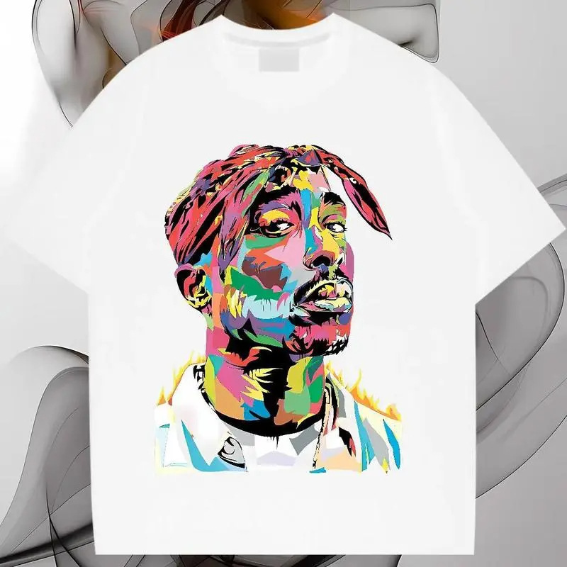 Cross-Border European Size Vintage Tupac Graphic Tee, Tupac Shakur Shirt, 2Pac