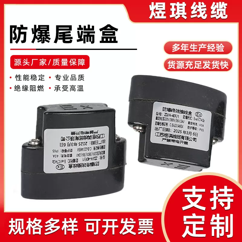 ZJH-1防爆尾端盒 电热带BHZ环瑞终端接线盒 伴热带尾部封头末端