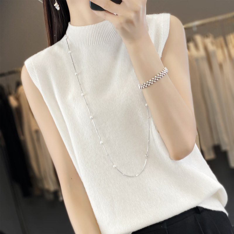 spring knitted vest sleevless