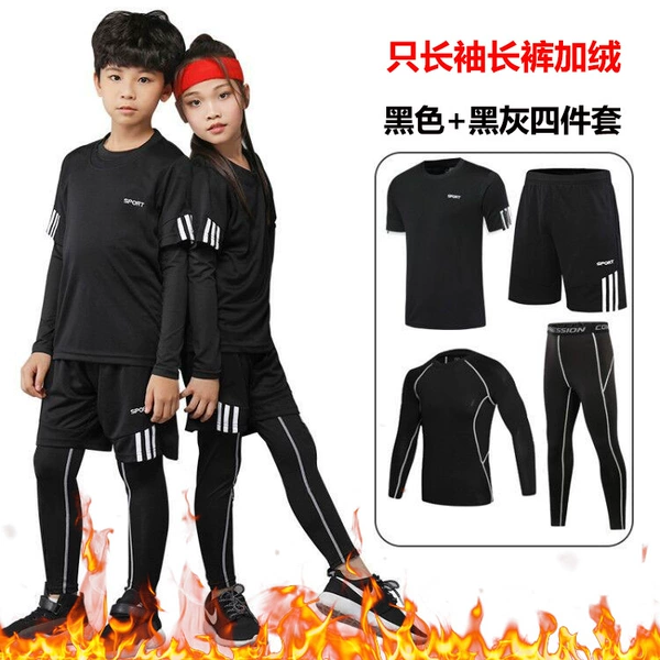 Fleece black set, 4 piece set