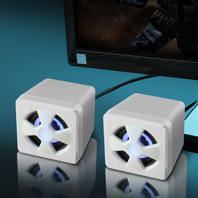 USB computer speakers, laptop desktop portable mini small square phone gifts desktop speakers
