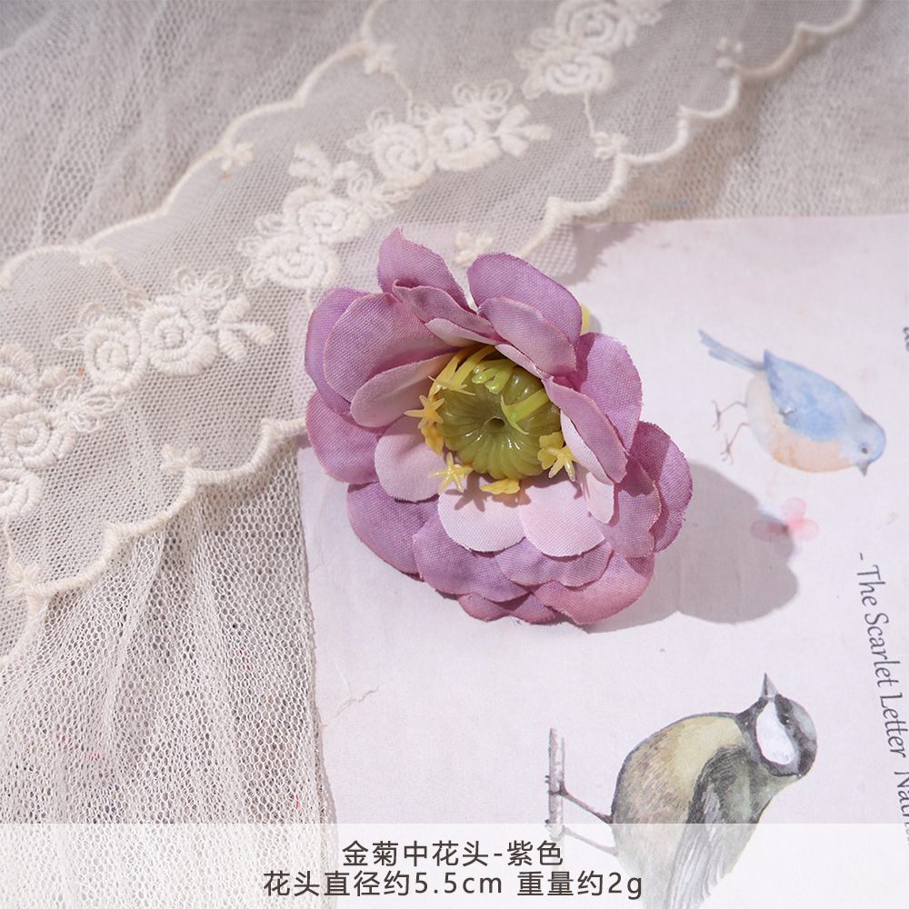 YG-황금 국화 중간 꽃 머리-보라색