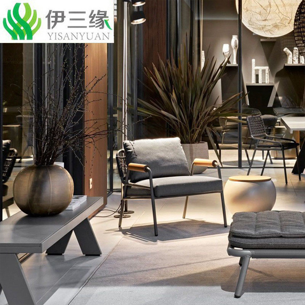 Outdoor rattan sofa terrace leisure balcony small table and chair tea set combination home rattan chair courtyard hotel furniture