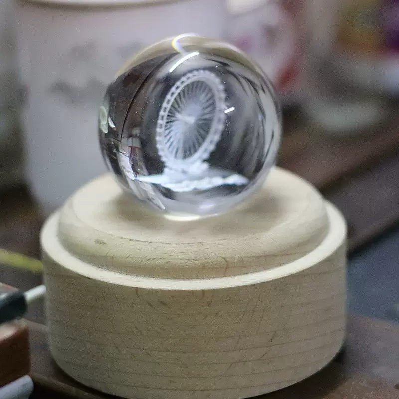 创意led实木3D长条小夜灯 长方形发光底座DIY木质灯座 亚克力底座