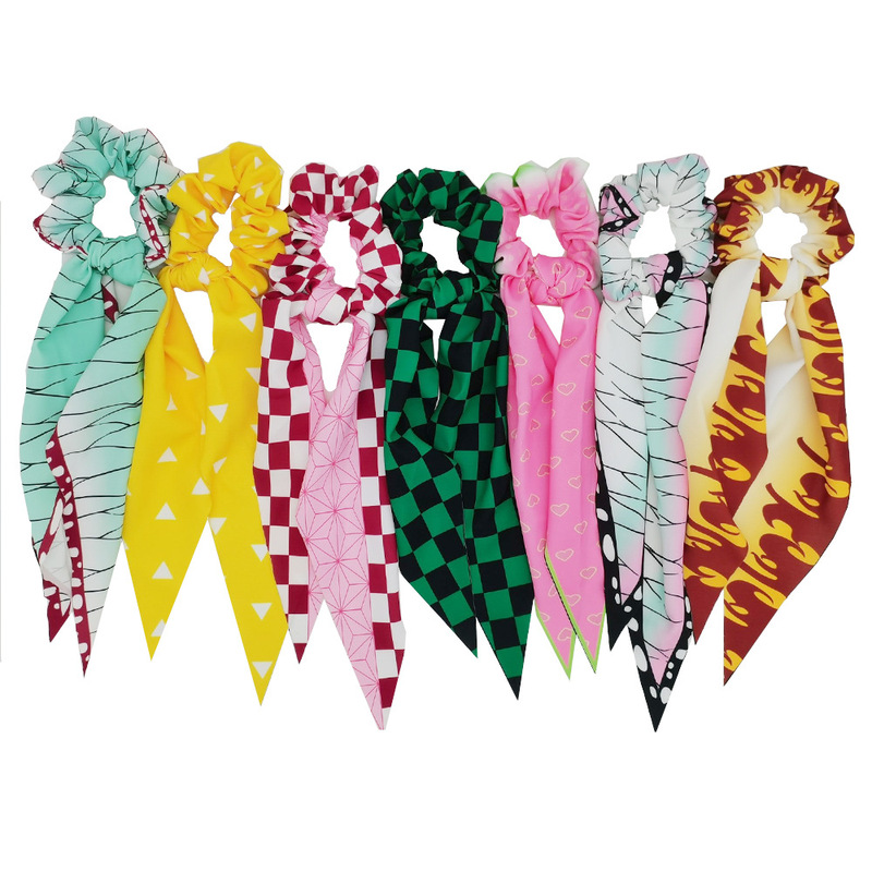 Ghost Extinction Blade Large Intestine Hair Loop Ribbon Silk Scarf Headwear Animation Surrounding cos Butterfly Blade Your Bean Falling Ji New Product
