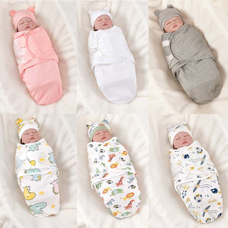 Newborn Blanket, Soft and Comfortable Baby Swaddle, Anti-Jump Blanket, Baby Thin Wrap, Universal Sleeping Bag for All Seasons