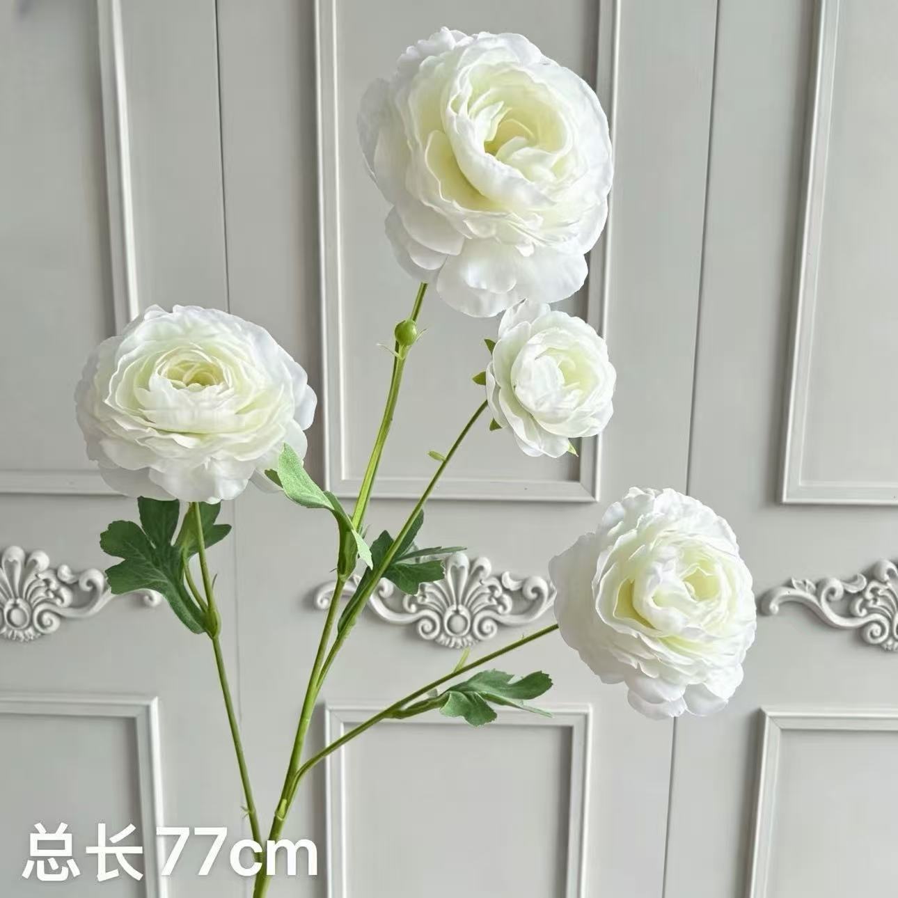 Flores artificiales blancas para decoración de escenarios, escaparates, arreglos de rosas, arte floral suave y composiciones florales.