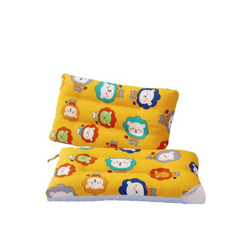 Detachable baby pillow, children's washable small pillow, pure cotton 1-2-3-6 year old baby shaped comfort bean pillow