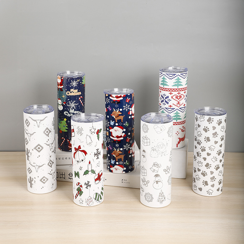 720g Weight Water Bottles Kitchen and drinking utensils Water Cup Event & Party Supplies 1 Piece Quantity Daily Occasion Stainless Steel Material Christmas Festival Cartoon Pattern Vacation Style Christmas Vacation Cartoon Stainless Steel Water Bottles 1 Piece 1