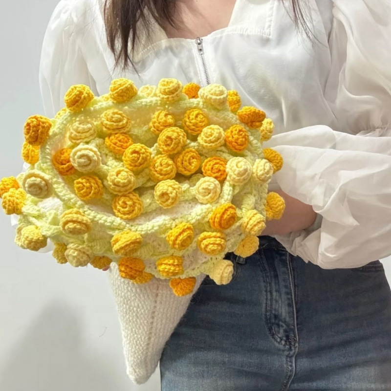 花束毯子手工材料包创意折叠铃兰花茉莉花玫瑰花制作编织|undefined