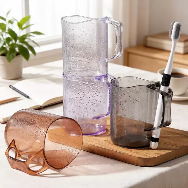 Bathroom Washroom Two-In-One Transparent Wash Cup for Couples, Multifunctional Toothbrush Cup, Toothbrush Holder, Storage Cup