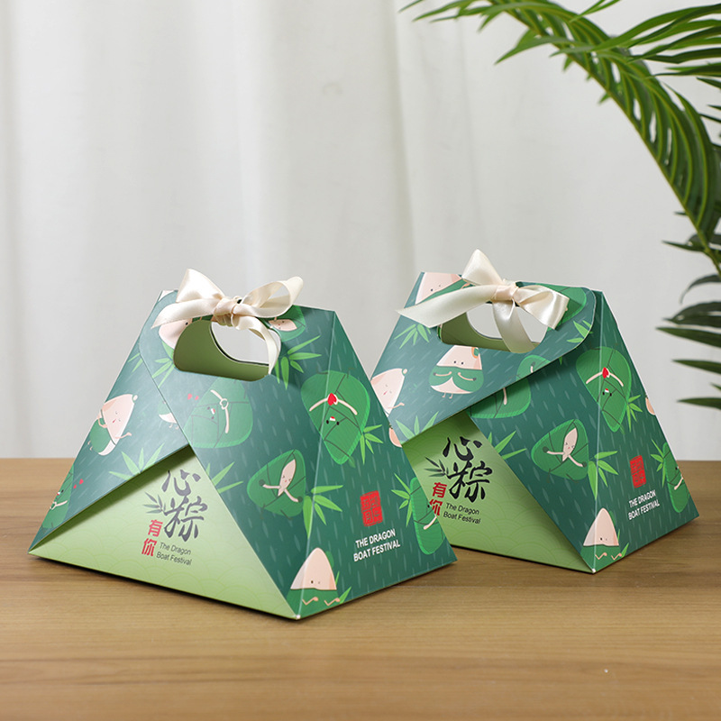 新款端午节粽子包装盒批发端午礼盒logo手提礼品空盒粽子盒批发无
