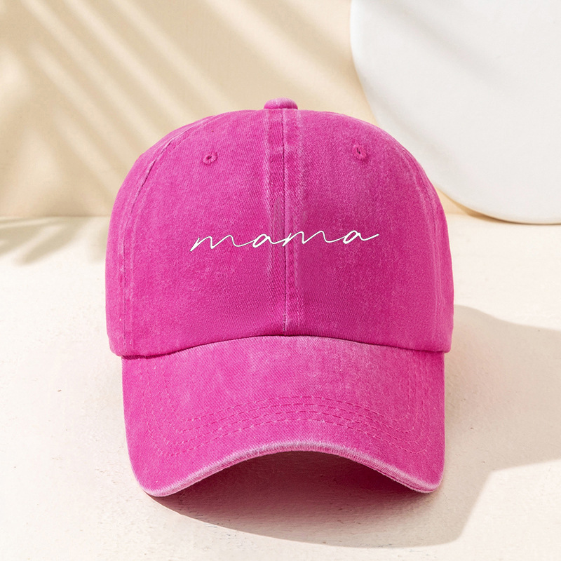 Unisex Gender Embroidery Design Basic, Retro Style Curved Eaves Rim Unisex Basic Retro Letter Embroidery Curved Eaves Baseball Cap