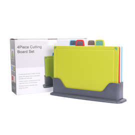 亚马逊热卖 创意宝妈辅食秆菜板 pp塑料菜板切菜板四件套分类菜板