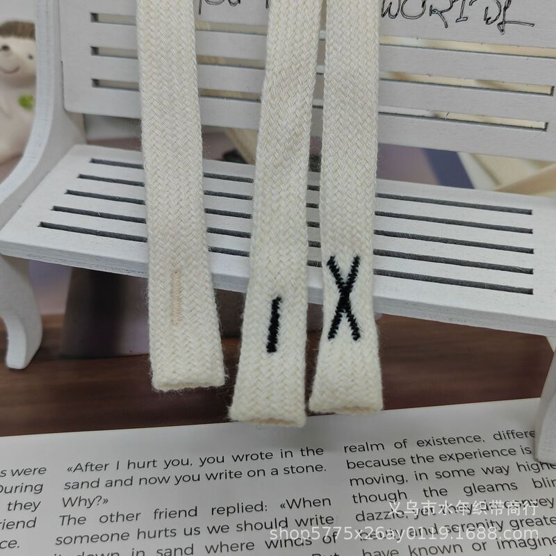 1.2cm Wide Double-Layer Flat Polyester-Cotton Rope for Casual Shorts, Swim Trunks, Sports Pants, Yoga Pants Waistband
