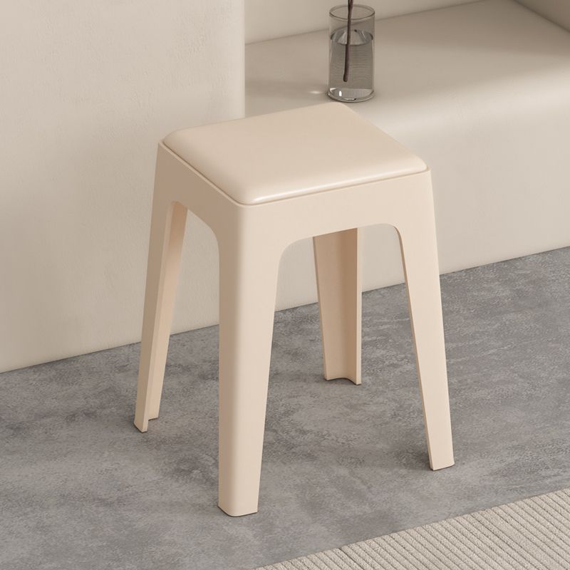 Taburetes de plástico, taburetes de paquete blando extra grueso, taburetes de paquete blando, taburetes cuadrados, taburetes de mesa de comedor modernos y simples, bancos altos.