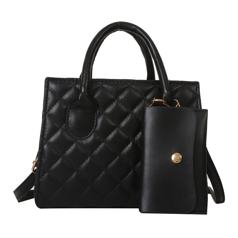 Bordado hilo rombo bolsa 2023 nueva moda solo hombro estilo occidental pequeño bolso cuadrado simple bolsa de mensajero portátil personalizado