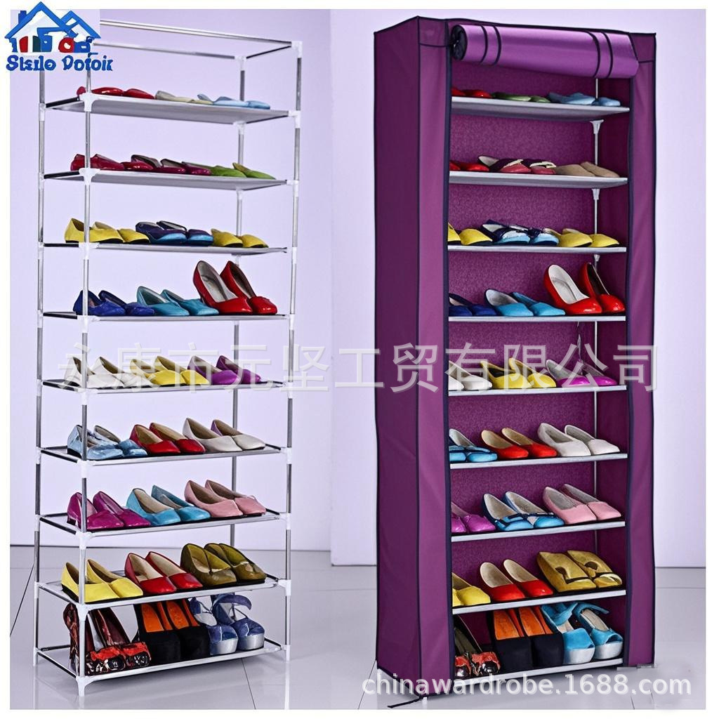 10단 신발장 버건디