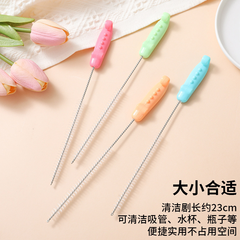 吸管刷长柄藕洞清洗刷婴儿奶瓶缝隙水杯管子清洁神器加长刷子专用|undefined