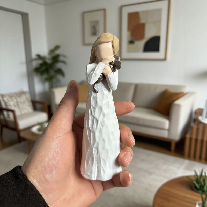 Nordic Style Resin Figurine, Creative Decoration for Living Room Tabletop, Handmade Witch-Shaped Home Decor Nordic Style Resin Figurine, Creative Decoration for Living Room Tabletop, Handmade Witch-Shaped Home Decor