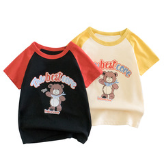 2024 Summer New Children's Clothing Wholesale Children's Short Sleeve T-Shirt Girl's Korean Version Cartoon Baby Clothes Dropshipping One Piece