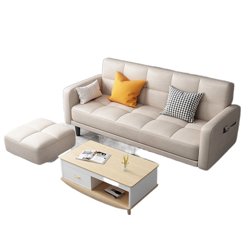 Sofá cama plegable multifuncional, sofá de tela de doble uso, sala de estar simple, habitación de alquiler, cama plegable, apartamento pequeño perezoso
