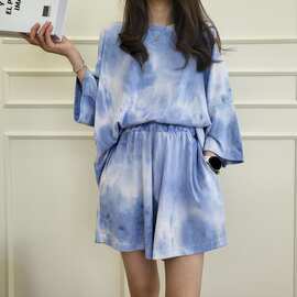 clothingЖенская пижама套装女跨境加大码薄款短裤