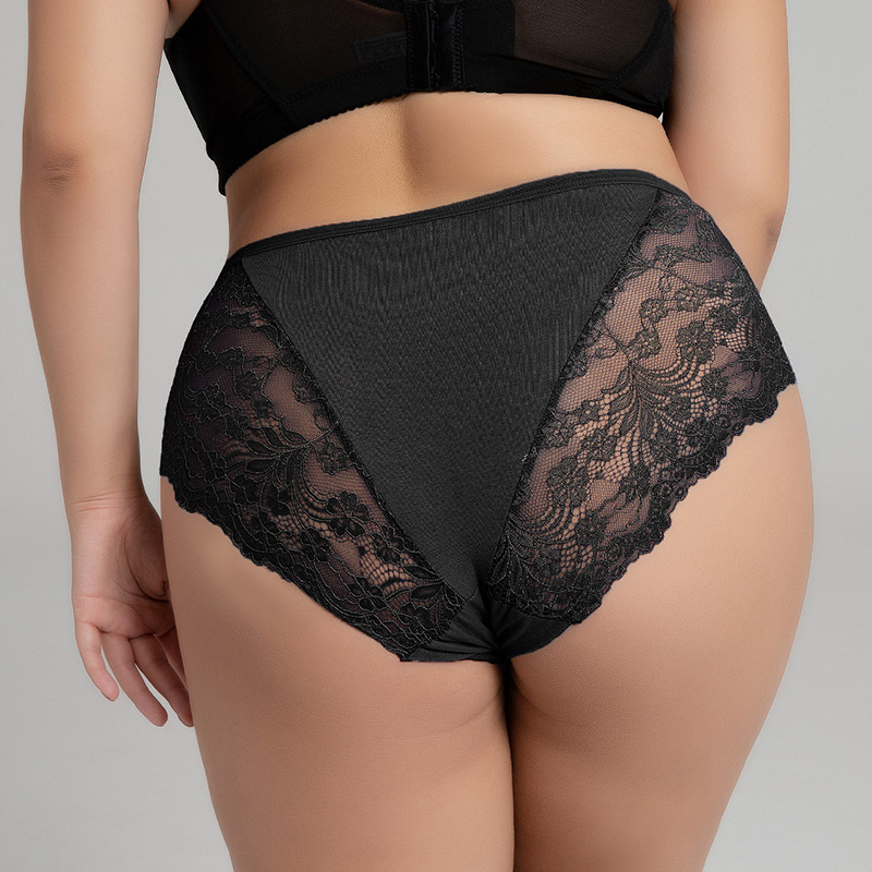 (Cross-border trading), lace cotton pants, underwear, trousers, plus size, high waist 3