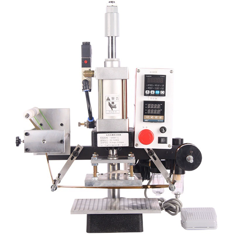 Пневматическая небольшая бронзовая машина картонная пластиковая АБС бронзовая штамповочная машина товарный знак ЛОГОТИП горячее тиснение кожа горячее тиснение