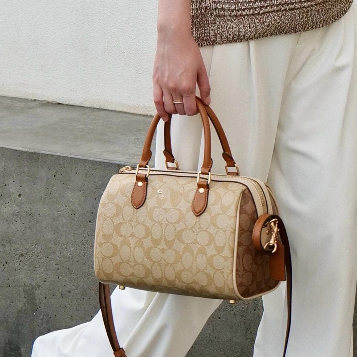 Coach Rowan Vintage Monogram Boston Çanta - Qadın üçün