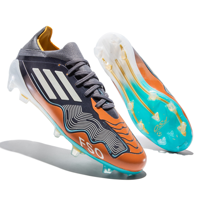 Nuevos zapatos de fútbol transfronterizos AG clavos hombres y mujeres clavos triturados entrenamiento anti-desgaste juvenil comercio exterior zapatos de fútbol