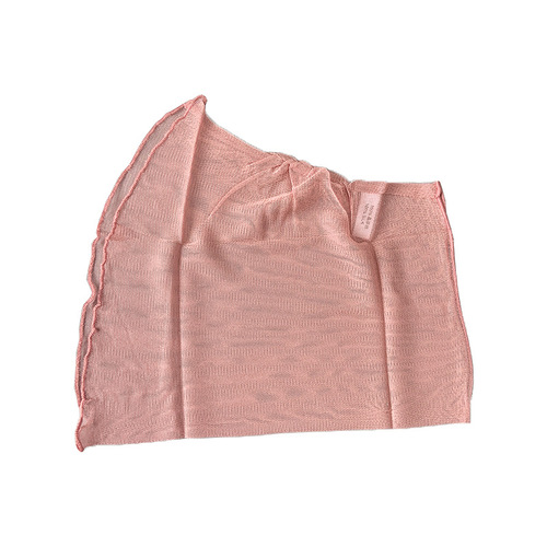 Silk solid color scarf, natural mulberry silk fake collar, scarf, spring and autumn sun protection, mesh silk for women