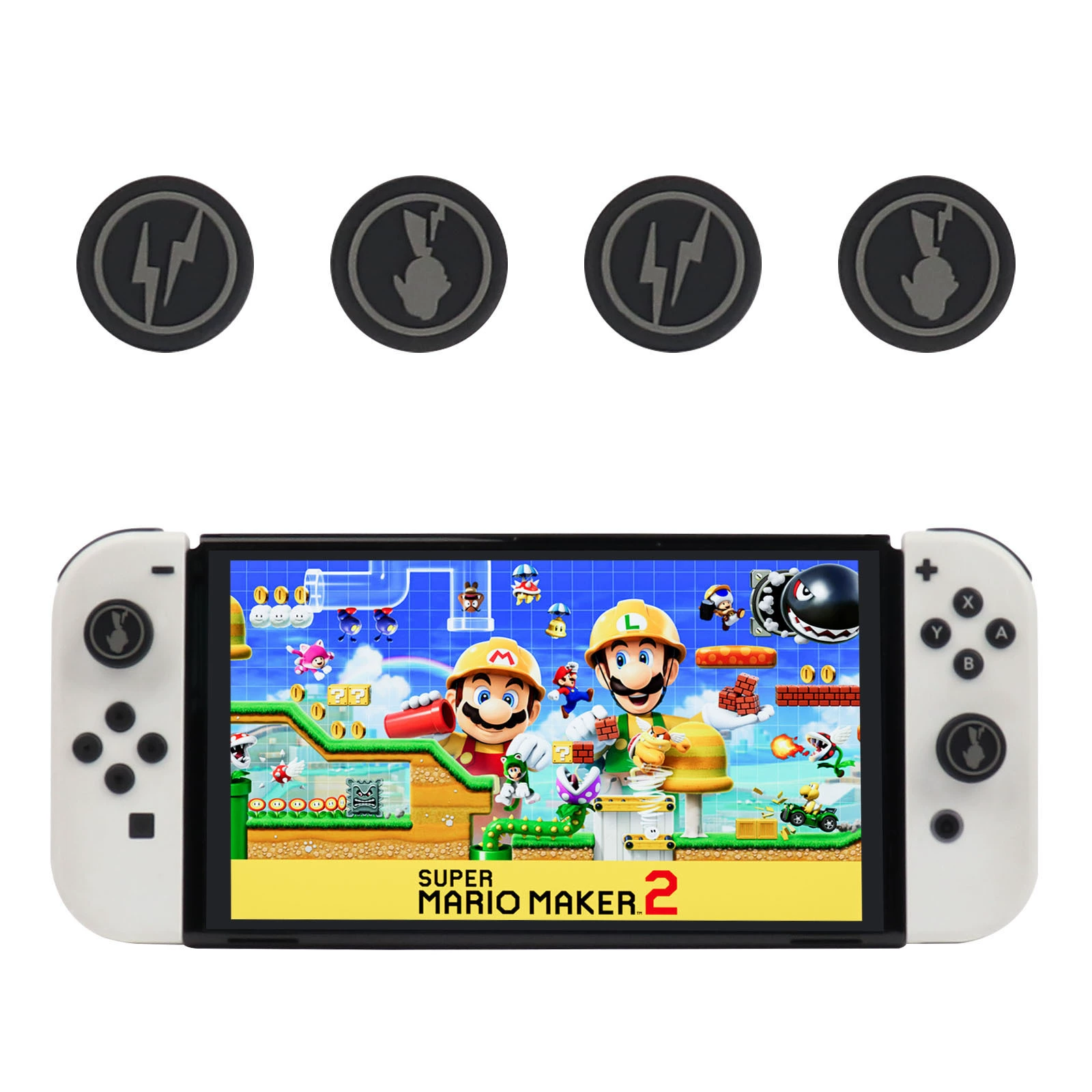 SWITCH Pikachu Lightning theme joystick NS Lite button protects SwitchOLED handle cap