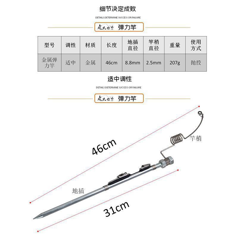 Fishing rod set metal ultra-short mini Zhao Taigong all-metal…
